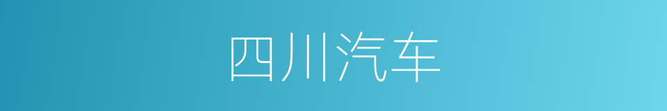 四川汽车的同义词