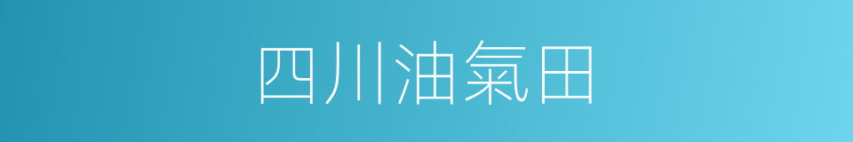 四川油氣田的同義詞