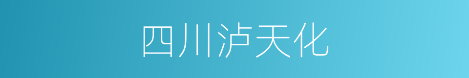 四川泸天化的同义词