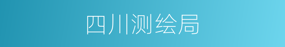 四川测绘局的同义词