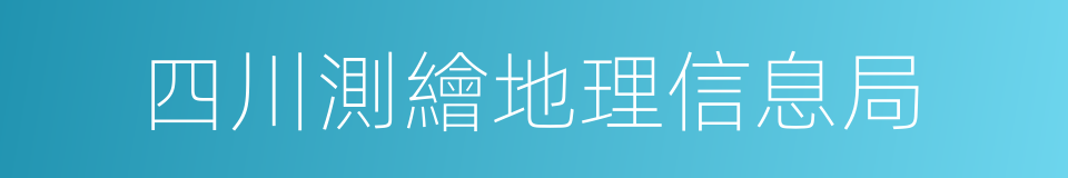 四川測繪地理信息局的同義詞