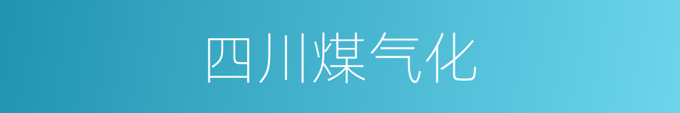 四川煤气化的同义词