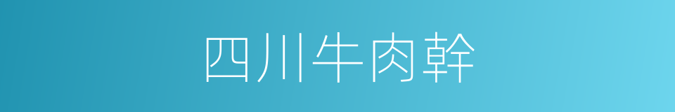 四川牛肉幹的同義詞