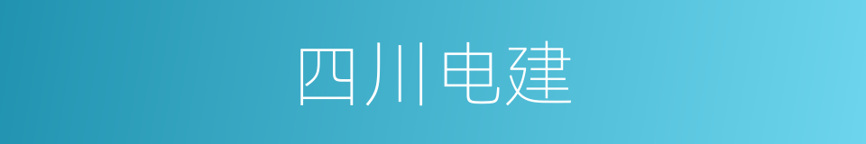 四川电建的同义词