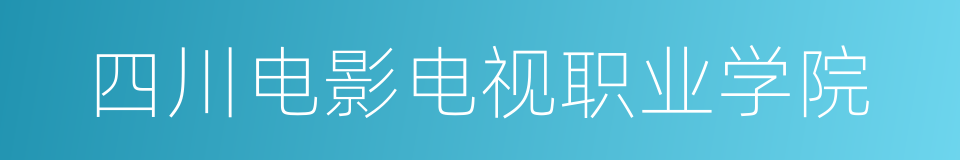 四川电影电视职业学院的同义词