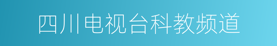 四川电视台科教频道的同义词