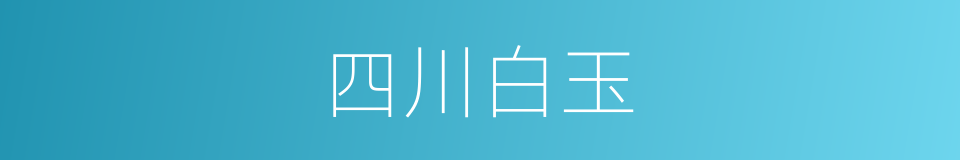 四川白玉的同义词