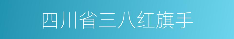 四川省三八红旗手的同义词