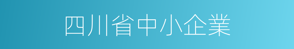 四川省中小企業的同義詞