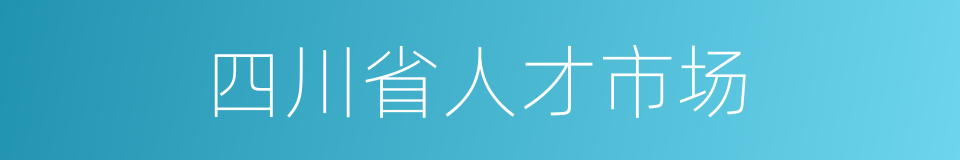 四川省人才市场的同义词