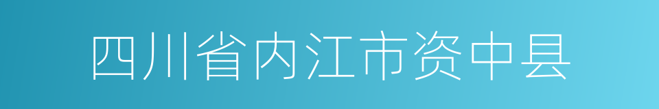 四川省内江市资中县的同义词