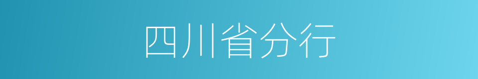 四川省分行的同义词