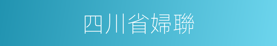 四川省婦聯的同義詞