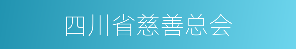 四川省慈善总会的同义词