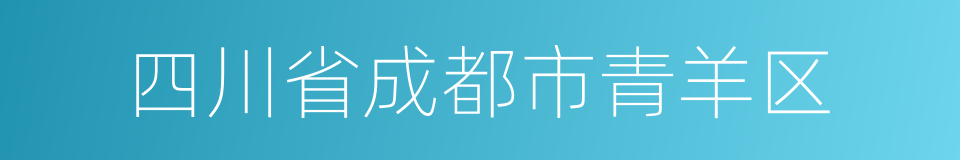 四川省成都市青羊区的同义词