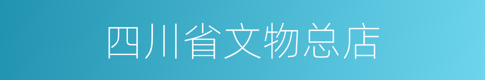 四川省文物总店的同义词