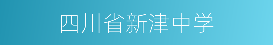 四川省新津中学的同义词