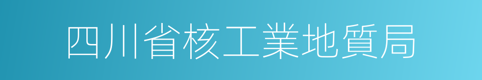 四川省核工業地質局的同義詞