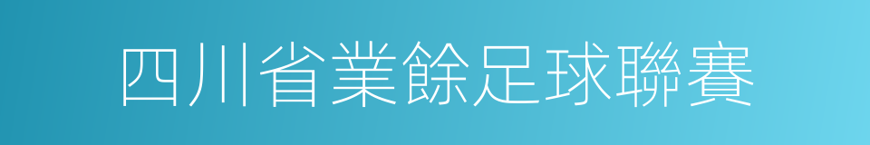 四川省業餘足球聯賽的同義詞