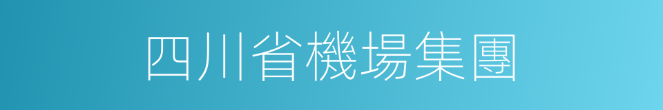 四川省機場集團的同義詞