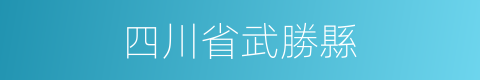 四川省武勝縣的同義詞