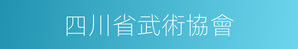 四川省武術協會的同義詞