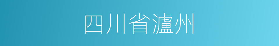 四川省瀘州的同義詞