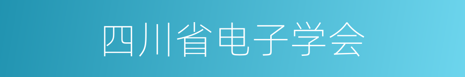 四川省电子学会的同义词