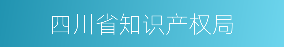 四川省知识产权局的同义词