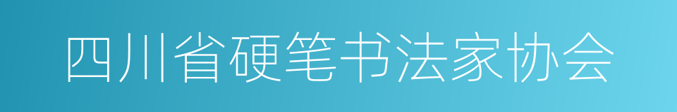 四川省硬笔书法家协会的同义词