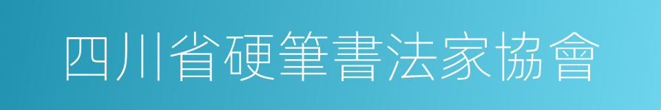 四川省硬筆書法家協會的同義詞