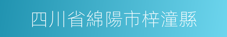 四川省綿陽市梓潼縣的同義詞