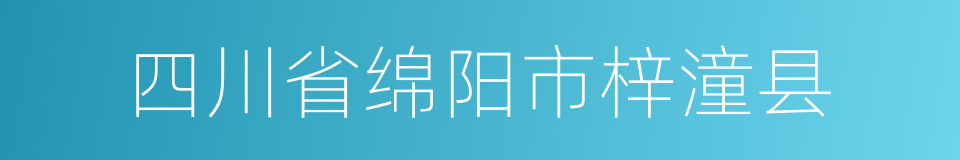 四川省绵阳市梓潼县的同义词