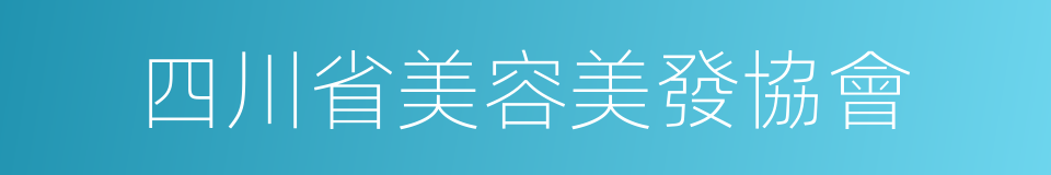 四川省美容美發協會的同義詞