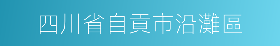 四川省自貢市沿灘區的同義詞