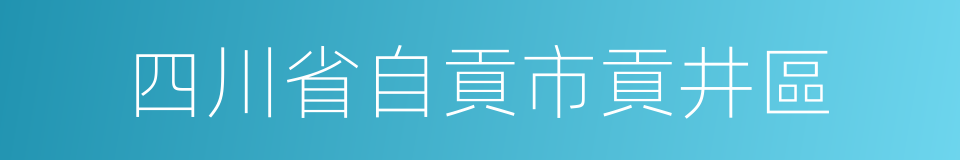 四川省自貢市貢井區的同義詞