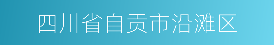 四川省自贡市沿滩区的同义词