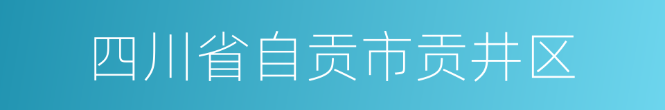 四川省自贡市贡井区的同义词