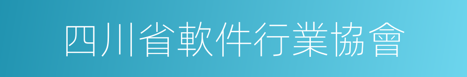 四川省軟件行業協會的同義詞