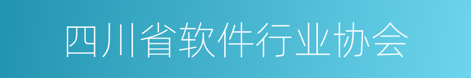 四川省软件行业协会的同义词