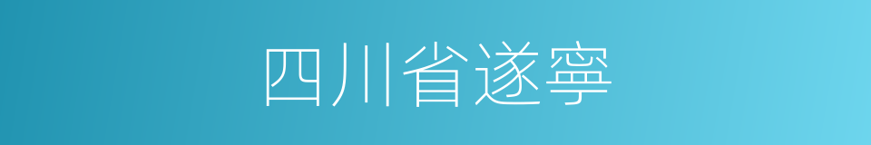 四川省遂寧的同義詞