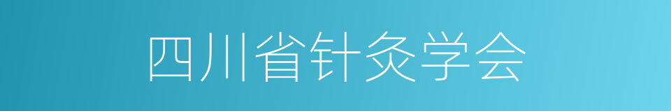 四川省针灸学会的同义词