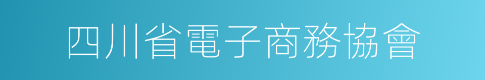 四川省電子商務協會的同義詞