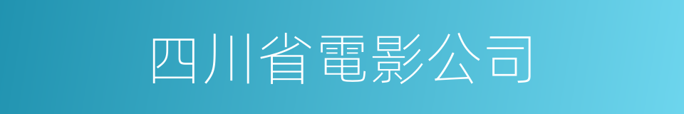 四川省電影公司的同義詞