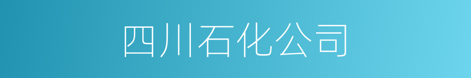 四川石化公司的同义词