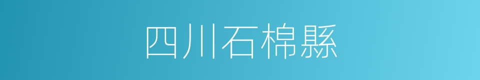 四川石棉縣的同義詞