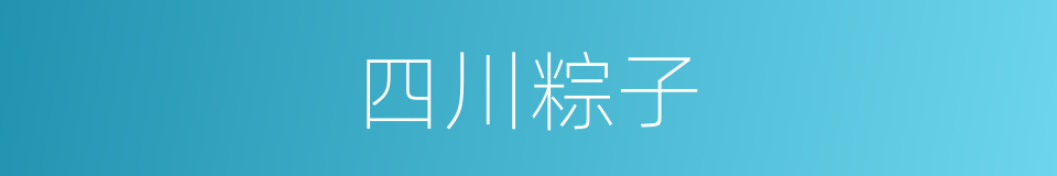 四川粽子的同义词