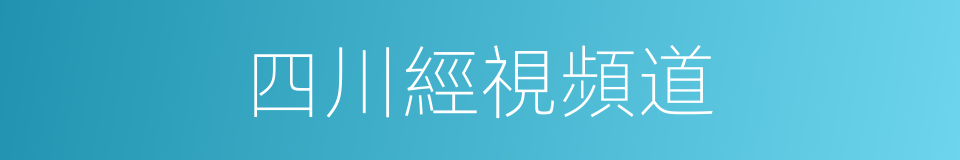 四川經視頻道的同義詞