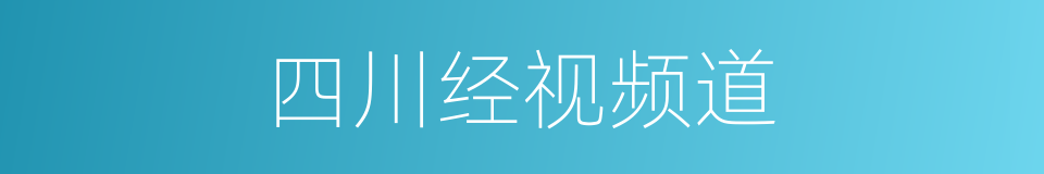 四川经视频道的同义词