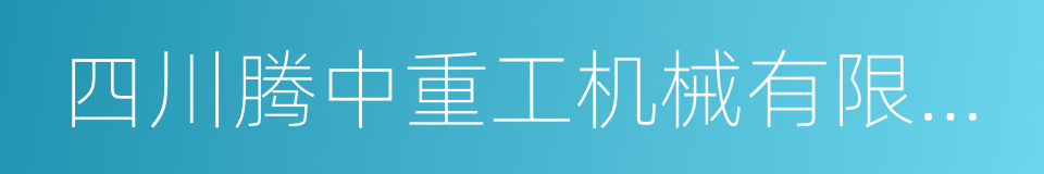 四川腾中重工机械有限公司的同义词